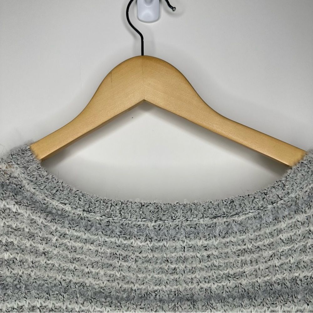Loft Gray White Wool Fuzzy Sweater XL #D0958 - Picture 12 of 14